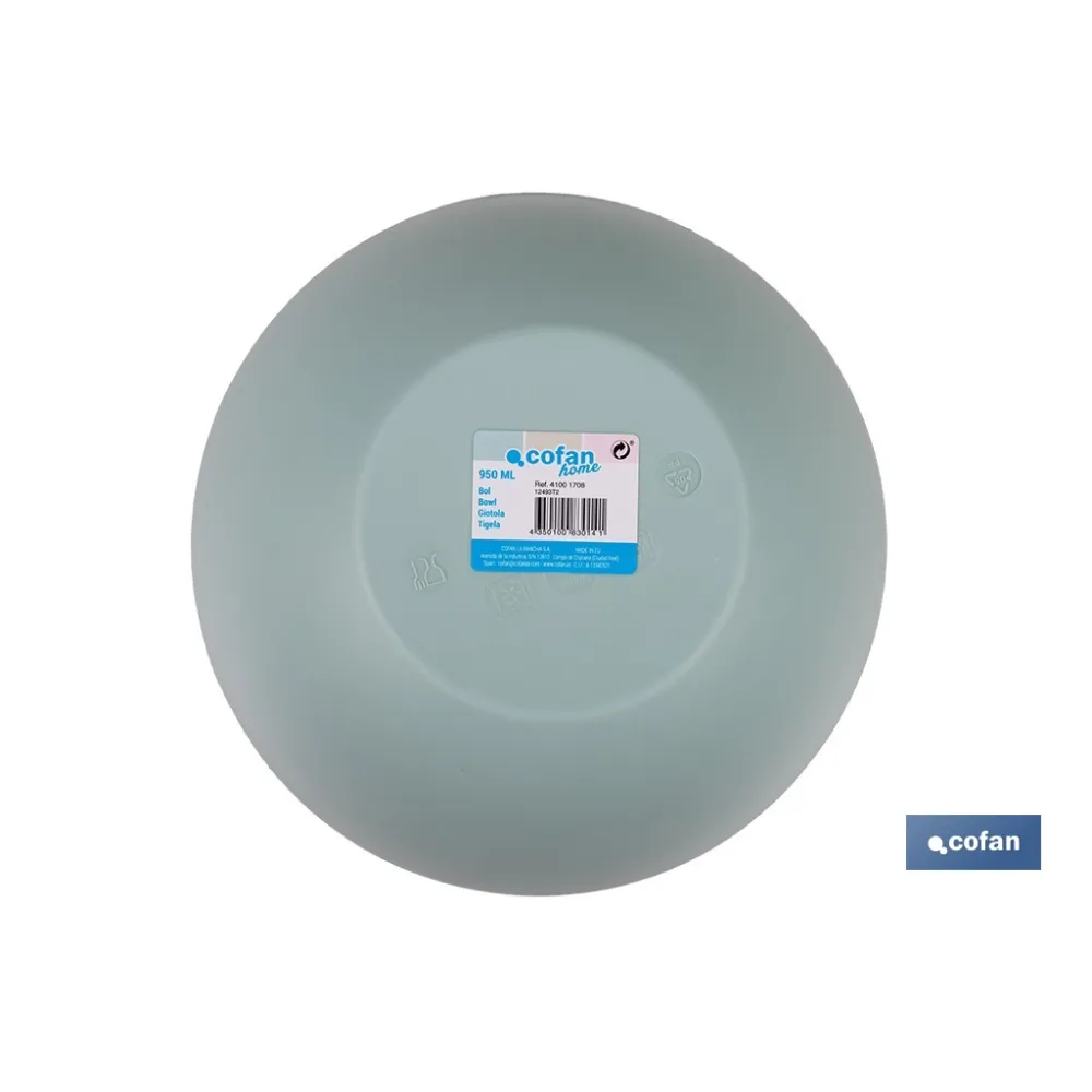 BOL MODELO ALBAHACA 950ML VERDE AGUA 17X7cm (PACK: 6 UDS) - Almacén de Ferretería Acor