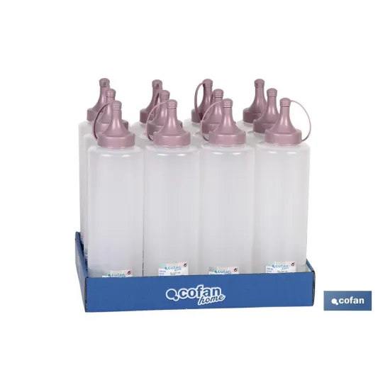 BOTELLA ACEITERA MODELO ALBAHACA 500 ML ROSA PALO 6X23cm (PACK: 12 UDS) - Almacén de Ferretería Acor