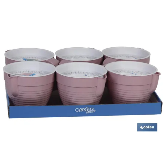 GRASERA COLADOR 500ml MODELO ALBAHACA ROSA PALO 16.5X12X10cm (PACK: 6 UDS) - Almacén de Ferretería Acor