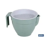 GRASERA COLADOR 500ml MODELO ALBAHACA VERDE AGUA 16.5X12X10cm (PACK: 6 UDS) - Almacén de Ferretería Acor