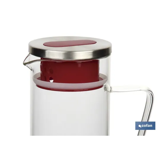 JARRA BOROSILICATO  ROJO 1300 ml (PACK: 1 UDS) - Almacén de Ferretería Acor