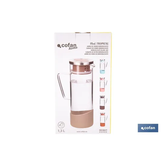 JARRA BOROSILICATO  ROJO 1300 ml (PACK: 1 UDS) - Almacén de Ferretería Acor