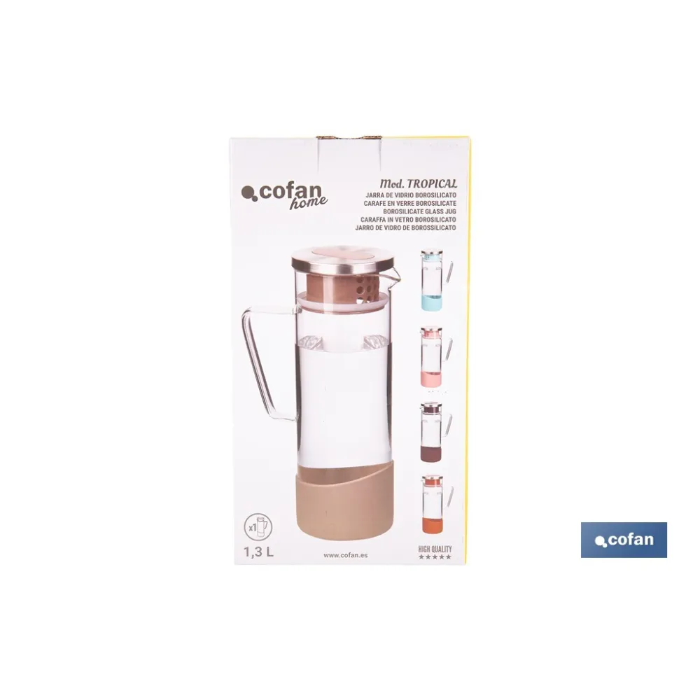 JARRA BOROSILICATO  ROJO 1300 ml (PACK: 1 UDS) - Almacén de Ferretería Acor