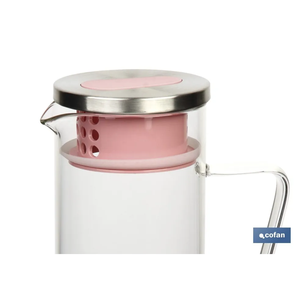 JARRA BOROSILICATO ROSA 1300 ml (PACK: 1 UDS) - Almacén de Ferretería Acor