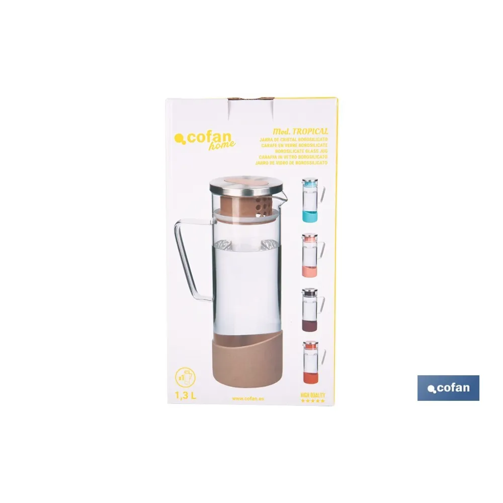 JARRA BOROSILICATO  TIERRA 1300 ml (PACK: 1 UDS) - Almacén de Ferretería Acor