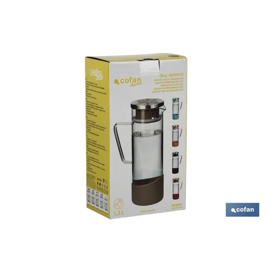 JARRA BOROSILICATO  VIOLETA 1300 ml (PACK: 1 UDS) - Almacén de Ferretería Acor