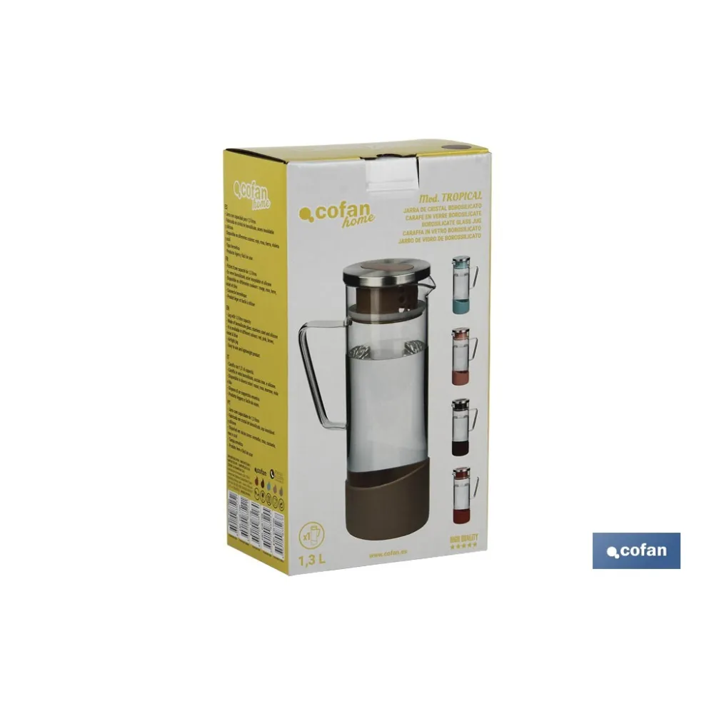 JARRA BOROSILICATO  VIOLETA 1300 ml (PACK: 1 UDS) - Almacén de Ferretería Acor
