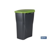 CUBO DE BASURA PARA RECICLAR 15 LITROS  COLOR VERDE 20 X 31 X 42 CM