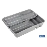 CUBERTERO  GRIS 40X30X7 cm DOS ALTURAS venta unitaria (PACK: 1 UDS) - Almacén de Ferretería Acor