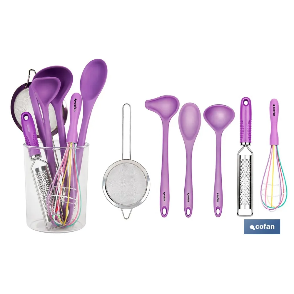 SET DE 6 UTENSILIOS DE COCINA GAMA VERGINI (PACK: 1 UDS) - Almacén de Ferretería Acor
