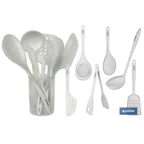 SET DE 7 UTENSILIOS DE COCINA GAMA BACH (PACK: 1 UDS) - Almacén de Ferretería Acor