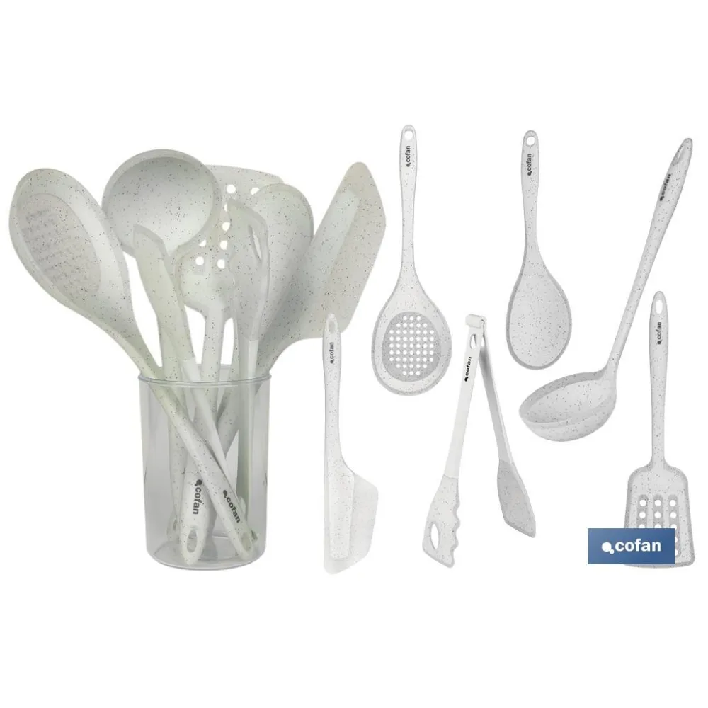 SET DE 7 UTENSILIOS DE COCINA GAMA BACH (PACK: 1 UDS) - Almacén de Ferretería Acor
