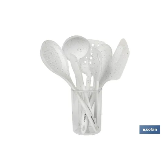 SET DE 7 UTENSILIOS DE COCINA GAMA BACH (PACK: 1 UDS) - Almacén de Ferretería Acor