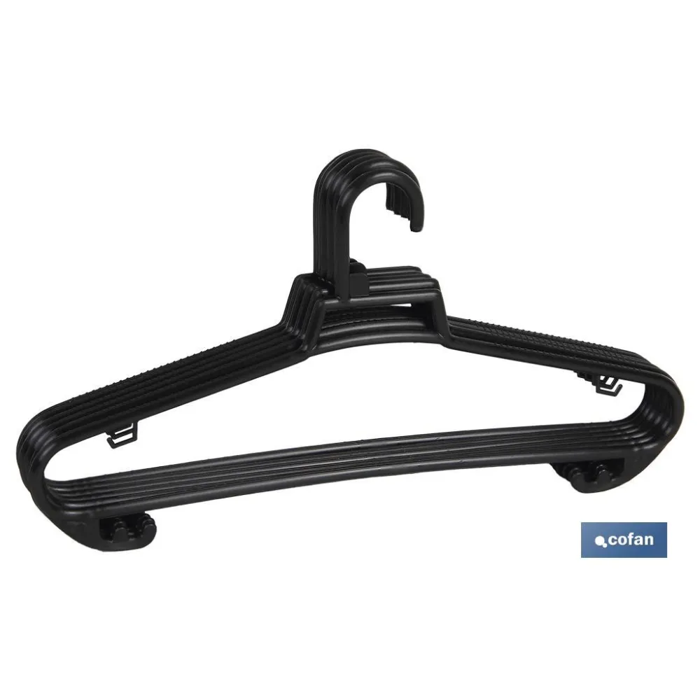 PACK DE 6 PERCHAS NEGRAS 38 X18 CM (PACK: 1 UDS) - Almacén de Ferretería Acor