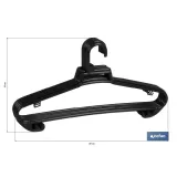 PACK DE 6 PERCHAS NEGRAS 38 X18 CM (PACK: 1 UDS) - Almacén de Ferretería Acor