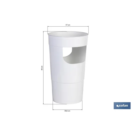 PARAGÜERO  BLANCO  POLIPROPILENO 27 X 20.6 X 45 X CM venta unitaria (PACK: 1 UDS) - Almacén de Ferretería Acor