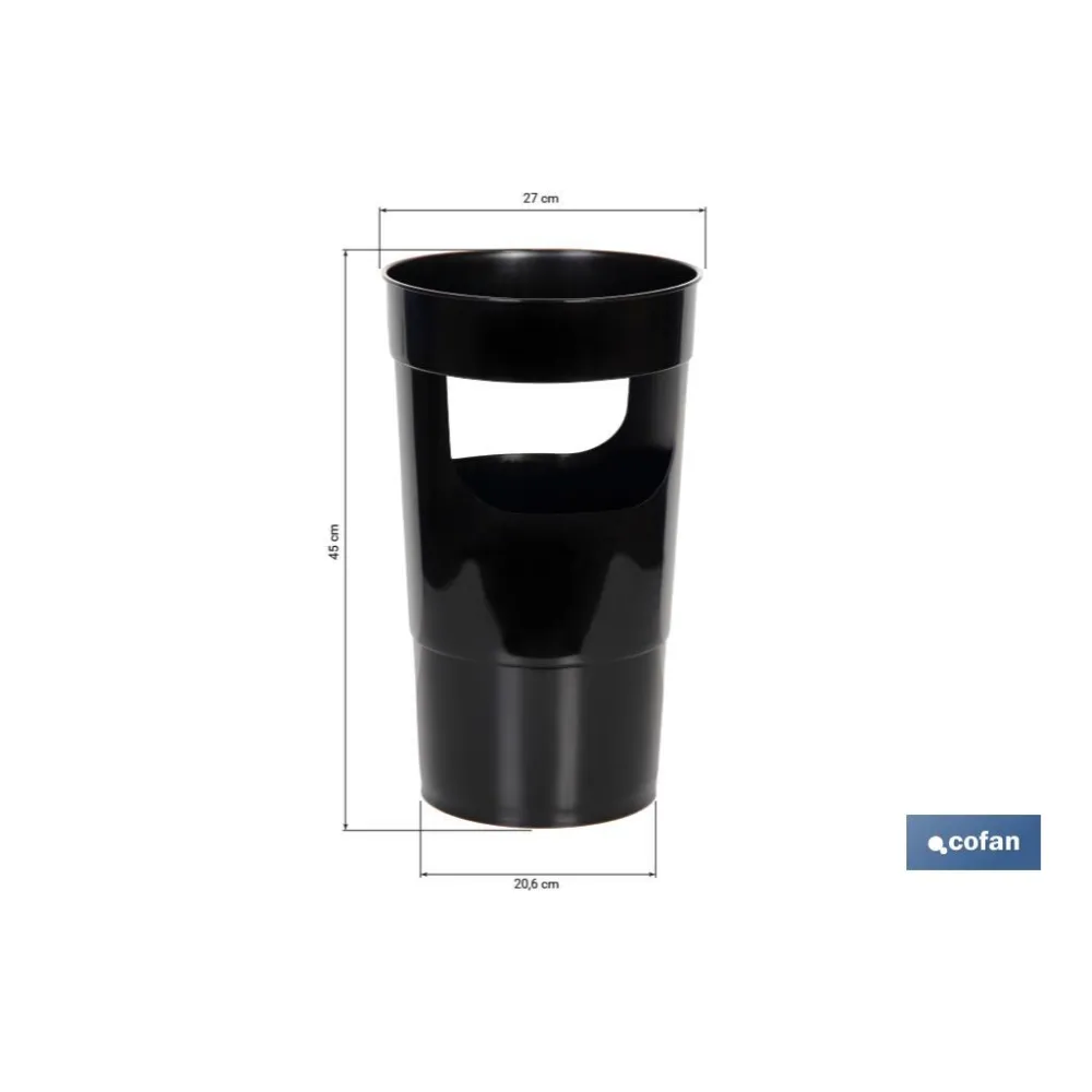 PARAGÜERO  NEGRO  POLIPROPILENO 27 X 20.6 X 45 CM venta unitaria (PACK: 1 UDS) - Almacén de Ferretería Acor