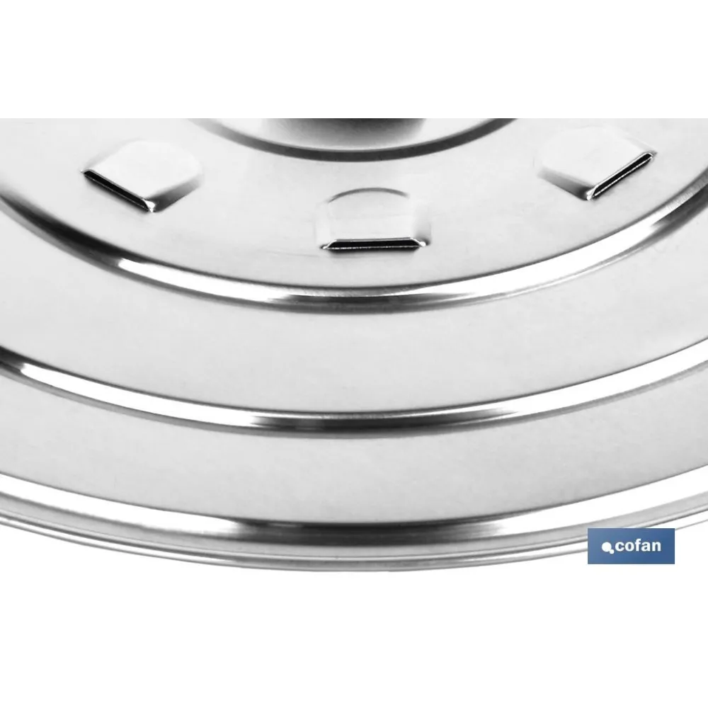 TAPA C/DESVAPO  ALUMINIO 36 cm (PACK: 12 UDS) - Almacén de Ferretería Acor