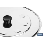 TAPA C/DESVAPO  ACERO INOX 24 cm (PACK: 12 UDS) - Almacén de Ferretería Acor
