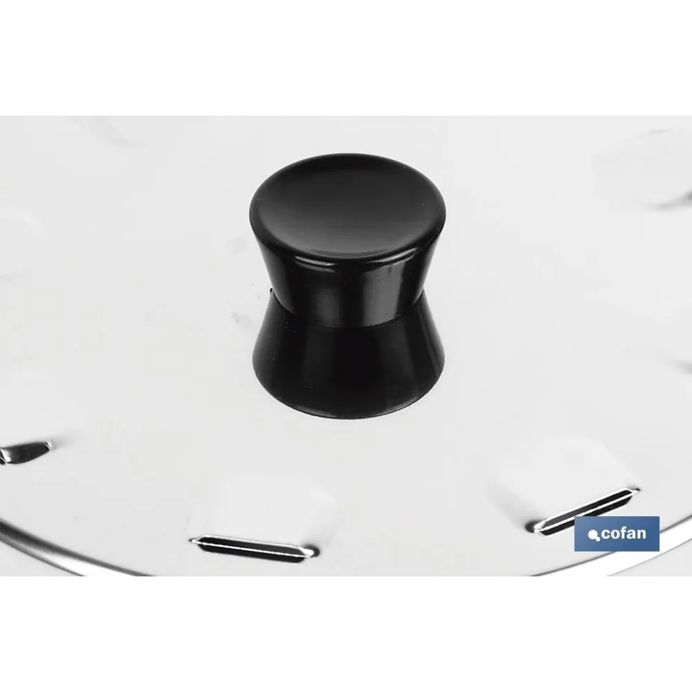 TAPA C/DESVAPO  ACERO INOX 24 cm (PACK: 12 UDS) - Almacén de Ferretería Acor