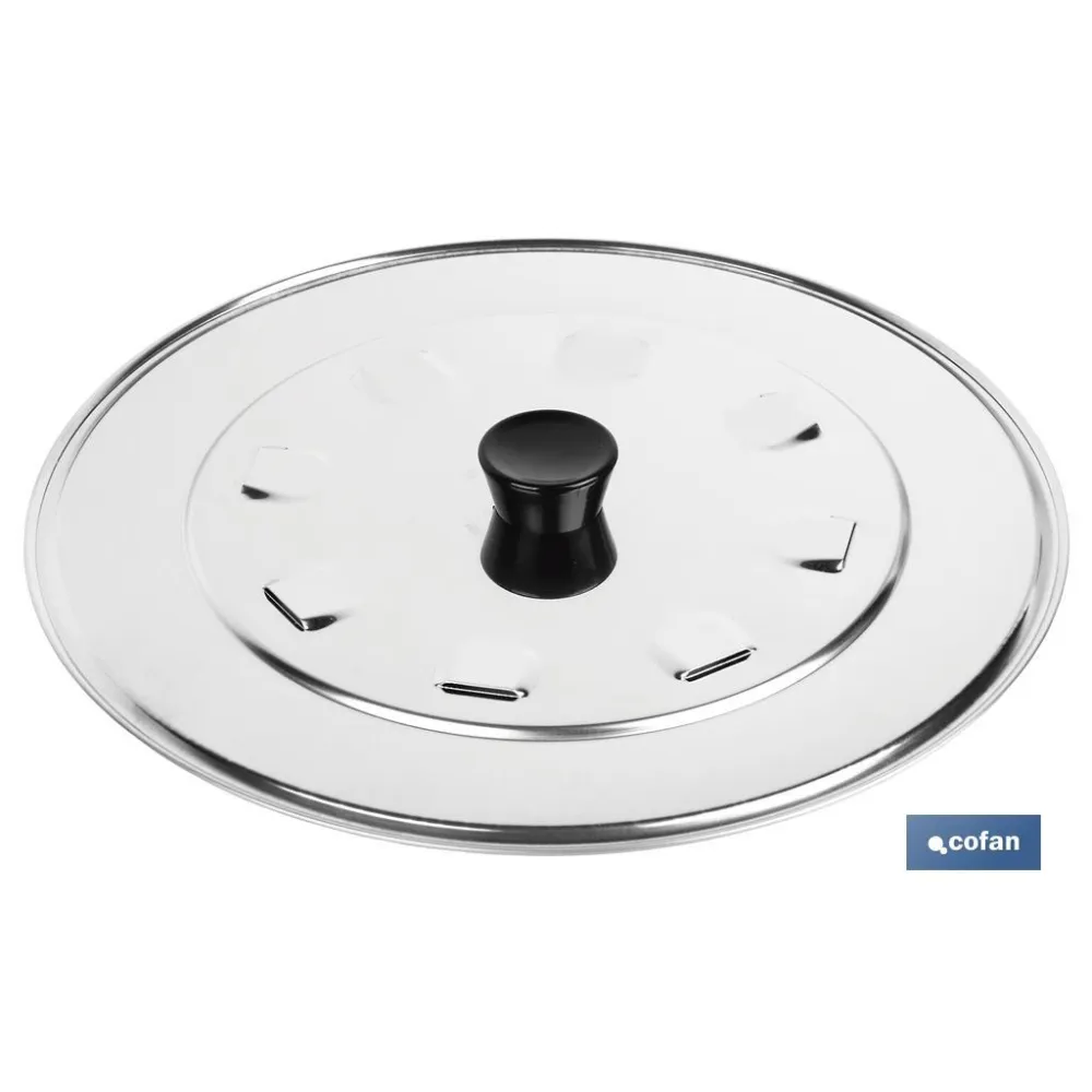 TAPA C/DESVAPO  ACERO INOX 32 cm (PACK: 12 UDS) - Almacén de Ferretería Acor