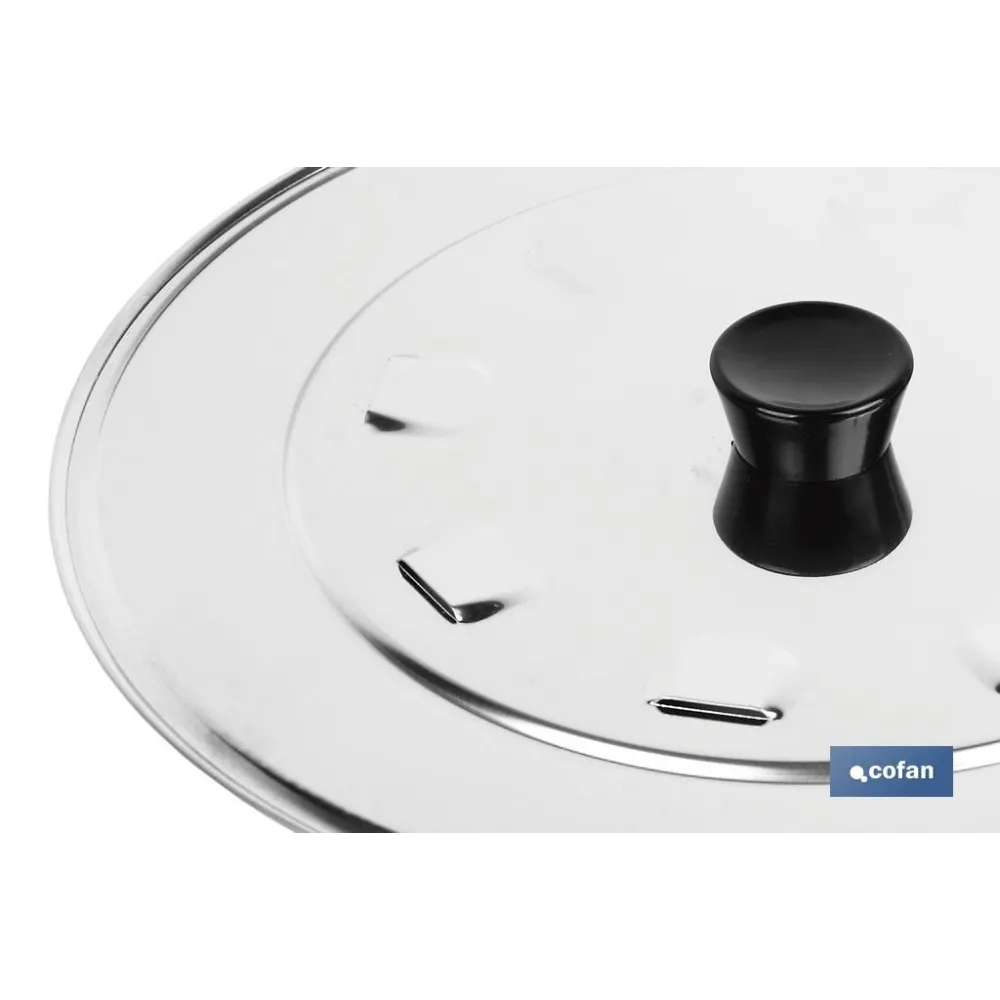 TAPA C/DESVAPO  ACERO INOX 32 cm (PACK: 12 UDS) - Almacén de Ferretería Acor