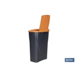 CUBO DE BASURA PARA RECICLAR 25 LITROS  COLOR NARANJA 21.5 X 36 X 51 CM