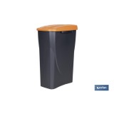 CUBO DE BASURA PARA RECICLAR 25 LITROS  COLOR NARANJA 21.5 X 36 X 51 CM