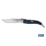 NAVAJA CLÁSICA DE TEJA CON 8 CM. DE HOJA COLOR AZUL (PACK: 1 UDS) - Almacén de Ferretería Acor