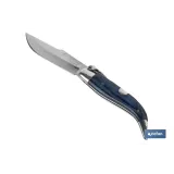 NAVAJA CLÁSICA DE TEJA CON 8 CM. DE HOJA COLOR AZUL (PACK: 1 UDS) - Almacén de Ferretería Acor
