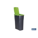CUBO DE BASURA PARA RECICLAR 25 LITROS  COLOR VERDE 21.5 X 36 X 51 CM