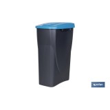 CUBO DE BASURA PARA RECICLAR 25 LITROS  COLOR AZUL 21.5 X 36 X 51 CM
