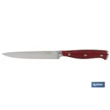 CUCHILLO VERDURAS  HOJA13cm MODELO AGUACEJO ROJO (PACK: 1 UDS) - Almacén de Ferretería Acor