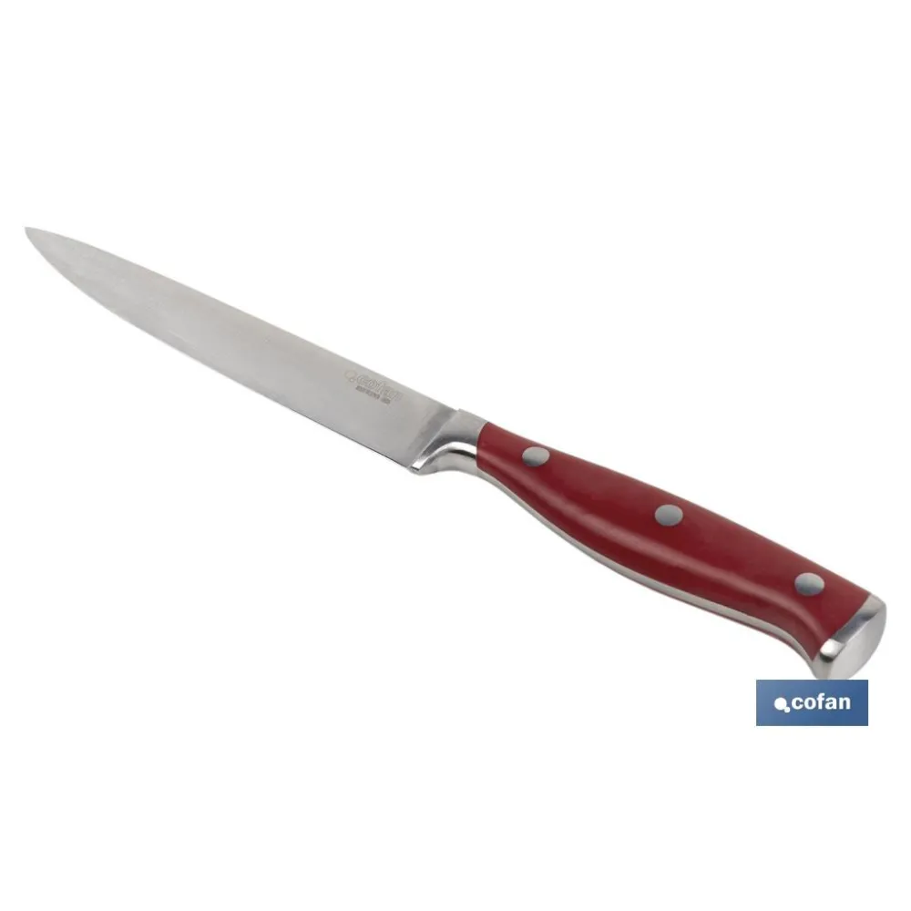 CUCHILLO VERDURAS  HOJA13cm MODELO AGUACEJO ROJO (PACK: 1 UDS) - Almacén de Ferretería Acor