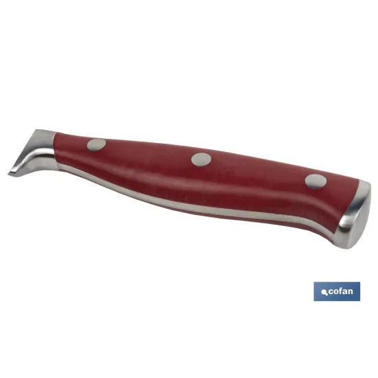 CUCHILLO VERDURAS  HOJA13cm MODELO AGUACEJO ROJO (PACK: 1 UDS) - Almacén de Ferretería Acor