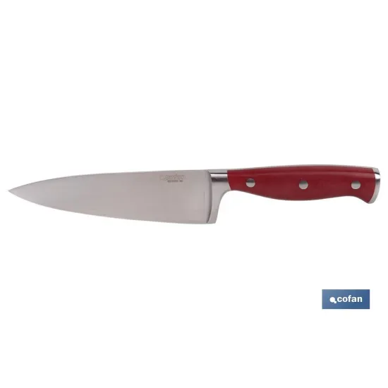 CUCHILLO COCINA HOJA15cm MODELO AGUACEJO ROJO (PACK: 1 UDS) - Almacén de Ferretería Acor