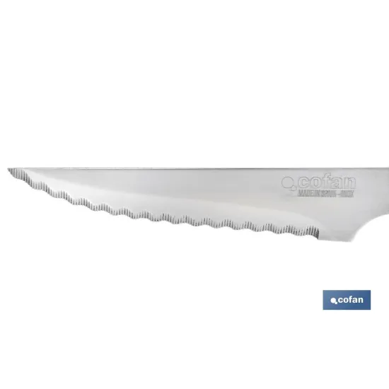 PACK 3 CUCHILLO CHULETERO MICRODENTADO HOJA 10cm  MODELO GULASH COLOR NOGAL (PACK: 1 UDS) - Almacén de Ferretería Acor