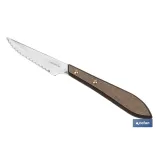 PACK 3 CUCHILLO CHULETERO MICRODENTADO HOJA 10cm  MODELO GULASH COLOR NOGAL (PACK: 1 UDS) - Almacén de Ferretería Acor