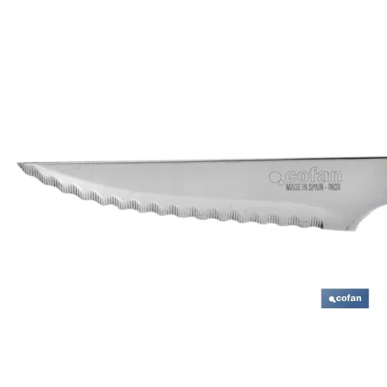 PACK 3 CUCHILLO CHULETERO MICRODENTADO HOJA 10cm  MODELO GULASH NEGRO (PACK: 1 UDS) - Almacén de Ferretería Acor