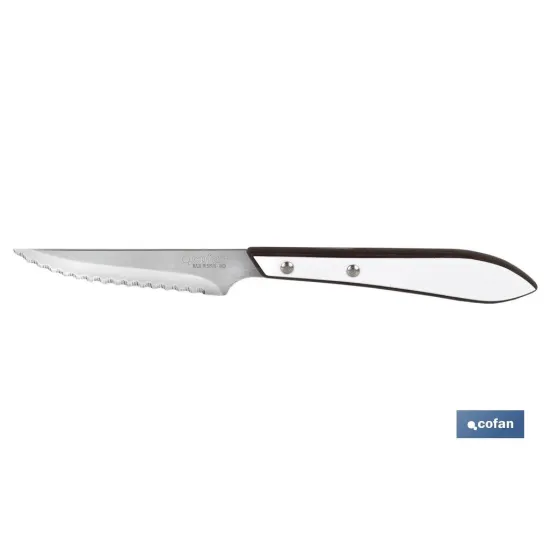 PACK 3 CUCHILLO CHULETERO  MICRODENTADO HOJA 10cm  MODELO GULASH BLANCO (PACK: 1 UDS) - Almacén de Ferretería Acor