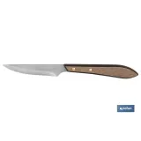 PACK 3 CUCHILLO DE MESA CON FILO HOJA 10cm  MODELO GULASH COLOR NOGAL (PACK: 1 UDS) - Almacén de Ferretería Acor