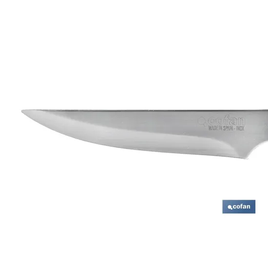 PACK 3 CUCHILLO DE MESA CON FILO HOJA 10cm  MODELO GULASH COLOR NOGAL (PACK: 1 UDS) - Almacén de Ferretería Acor