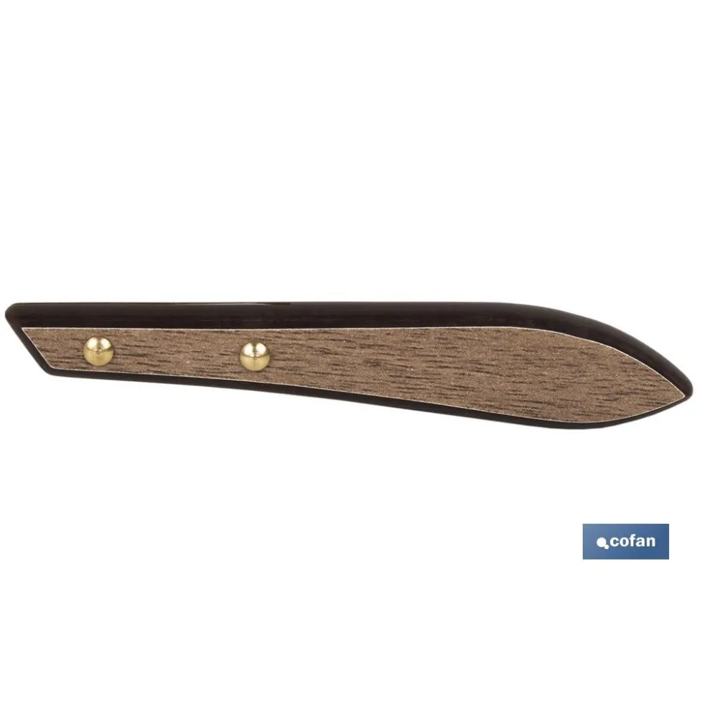 PACK 3 CUCHILLO DE MESA CON FILO HOJA 10cm  MODELO GULASH COLOR NOGAL (PACK: 1 UDS) - Almacén de Ferretería Acor