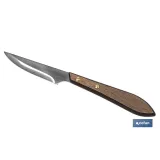 PACK 3 CUCHILLO DE MESA CON FILO HOJA 10cm  MODELO GULASH COLOR NOGAL (PACK: 1 UDS) - Almacén de Ferretería Acor