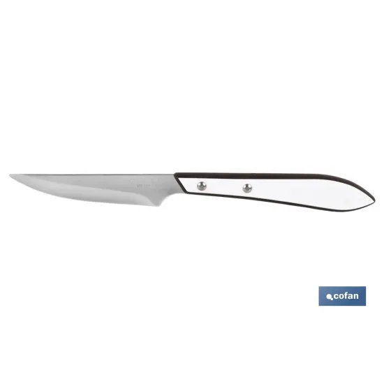PACK 3 CUCHILLO DE MESA CON FILO HOJA 10cm  MODELO GULASH BLANCO (PACK: 1 UDS) - Almacén de Ferretería Acor