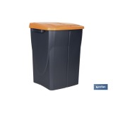 CUBO DE BASURA PARA RECICLAR 45 LITROS  COLOR NARANJA 36.5 X 36 X 51  CM
