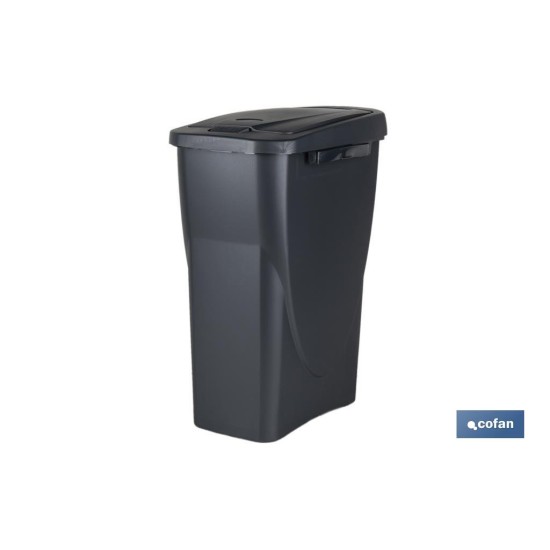 CUBO DE BASURA PARA RECICLAR 15 LITROS  COLOR GRIS 20 X 31 X 42 CM
