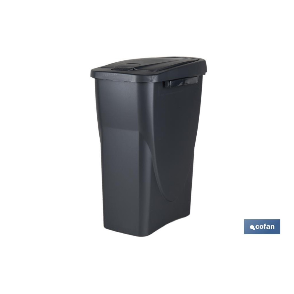 CUBO DE BASURA PARA RECICLAR 15 LITROS  COLOR GRIS 20 X 31 X 42 CM
