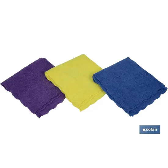 PACK DE 3 BAYETAS MICROFIBRA 30x30cm (PACK: 16 UDS) - Almacén de Ferretería Acor