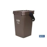 CONTENEDOR MARRON PARA RESIDUOS ORGANICOS  25L (PACK: 1 UDS) - Almacén de Ferretería Acor